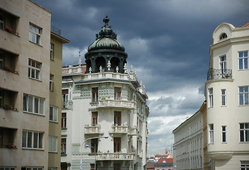 Image showing Historical building on the cloudy sky