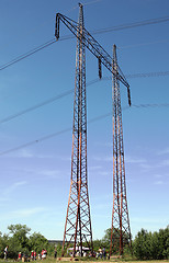 Image showing Electricity pylons