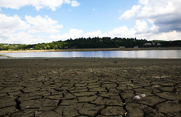 Image showing Dried water dam