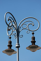 Image showing Old style street lamp in Brno