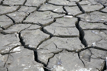 Image showing Dried water dam