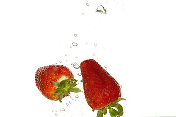 Image showing Strawberry in water