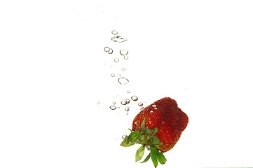 Image showing Strawberry in water