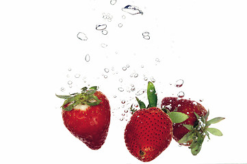 Image showing Strawberry in water