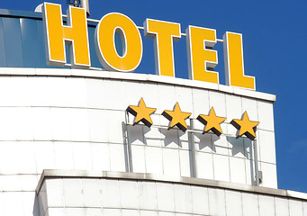 Image showing Detail of four stars hotel facade