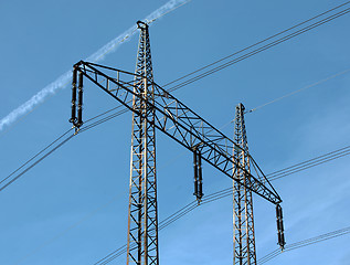 Image showing Electricity pylons