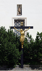 Image showing Crucifix in church Vranov