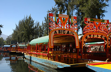 Image showing Boat in Mexico city Xochimilco