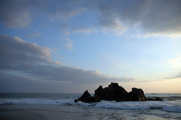 Image showing Beach during the sunset, Puerto Escondido, Mexico