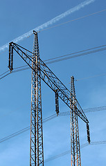 Image showing Electricity pylons