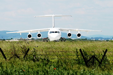 Image showing Small airplane waiting on the field