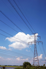 Image showing Electric pylons