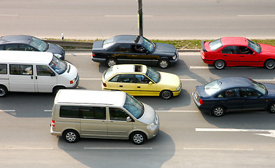 Image showing Many cars on the road