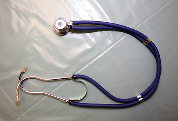 Image showing Blue stethoscope