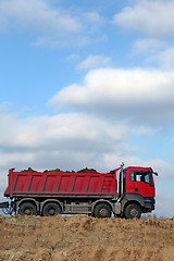 Image showing Red dump truck