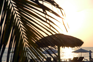 Image showing Beach during the sunset, Puerto Escondido, Mexico