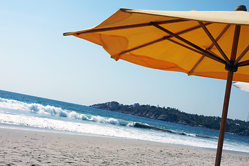 Image showing Beach umbrella, Puerto Escondido