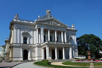 Image showing Front view of Mahen Theatre in Brno