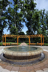 Image showing Garden with fountain