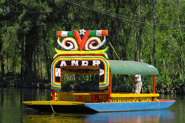 Image showing Boat in Mexico city Xochimilco