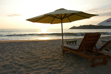 Image showing Beach during the sunset, Puerto Escondido, Mexico