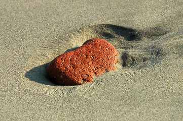 Image showing Stone on beach, Puerto Escondido