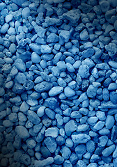 Image showing Smooth blue decorative stone background