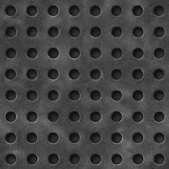 Image showing Illustration of iron grate with circular holes