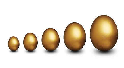 Image showing Golden eggs representing financial security