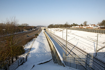 Image showing Snow on the track