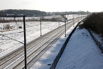 Image showing Snow on the track