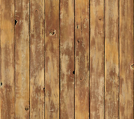 Image showing Distressed vertical wood board surface seamlessly tileable