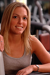 Image showing pretty woman in fitness center