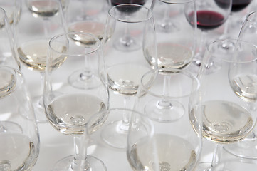 Image showing Winetasting glasses