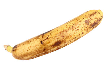 Image showing Single old yellow banana
