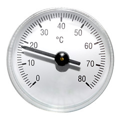 Image showing Single a round thermometer