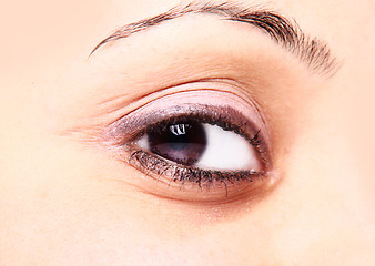 Image showing beautiful brown eye