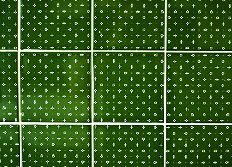 Image showing background of a  green tiles 