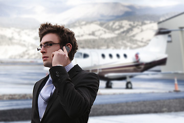 Image showing Businessman  in the airport