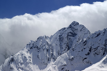 Image showing Mountains in cloud