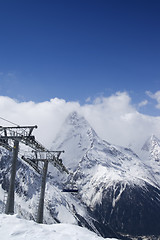 Image showing Ropeway at ski resort