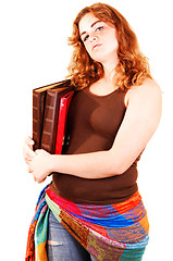 Image showing Student girl with books.