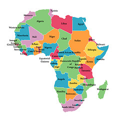 Image showing Editable map of Africa