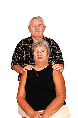 Image showing Senior couple sitting for portrait.