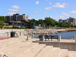 Image showing Promenade on the lakeshore  