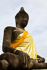 Image showing Buddha Image in Wat  Mahathat Ayutthaya of Thailand 