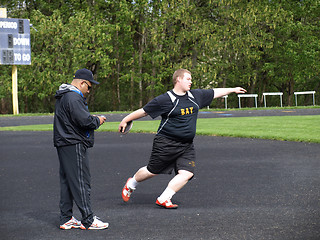 Image showing Practicing Discus Event