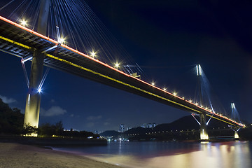 Image showing Ting Kau Bridge in Hong Kong 