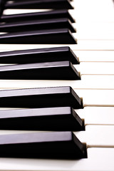 Image showing Piano Key close up shot 