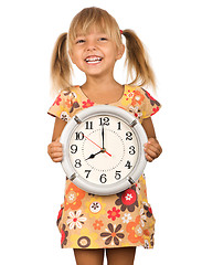 Image showing Child with clock